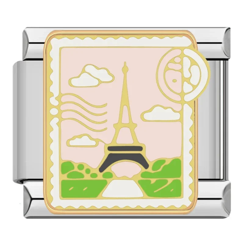 Eiffel tower Paris stamp