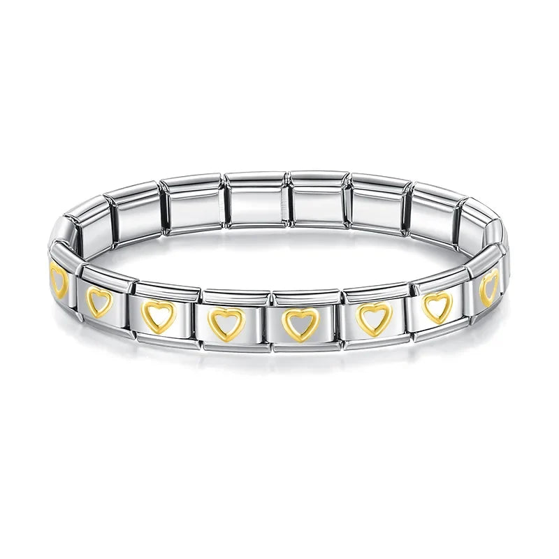 Gold hearts bracelet