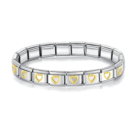 Gold hearts bracelet
