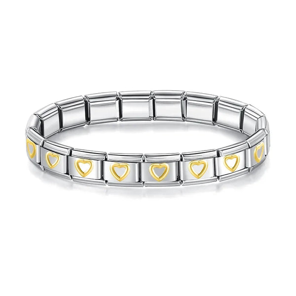 Gold hearts bracelet