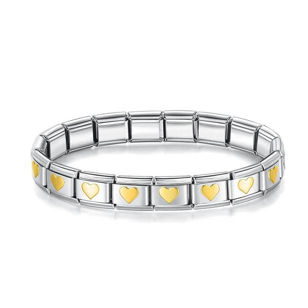 Gold love hearts bracelet