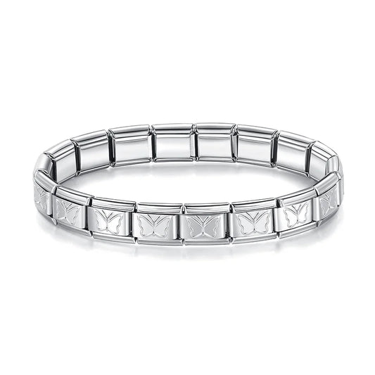 Silver butterfly bracelet