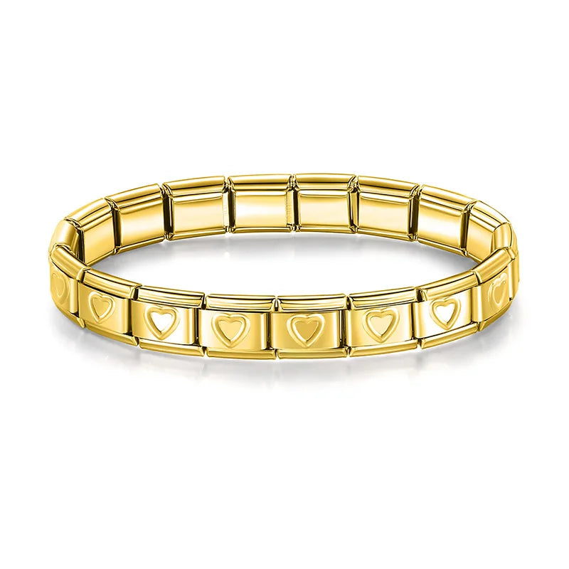 Gold heart bracelet