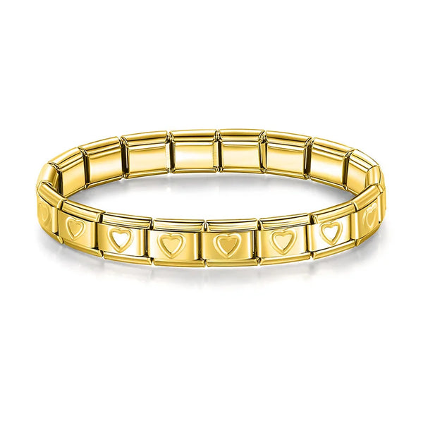 Gold heart bracelet