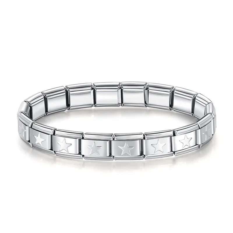 Silver star bracelet