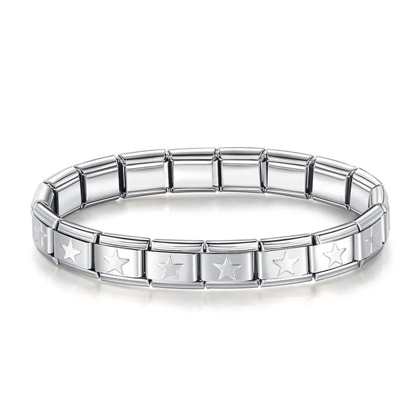 Silver star bracelet