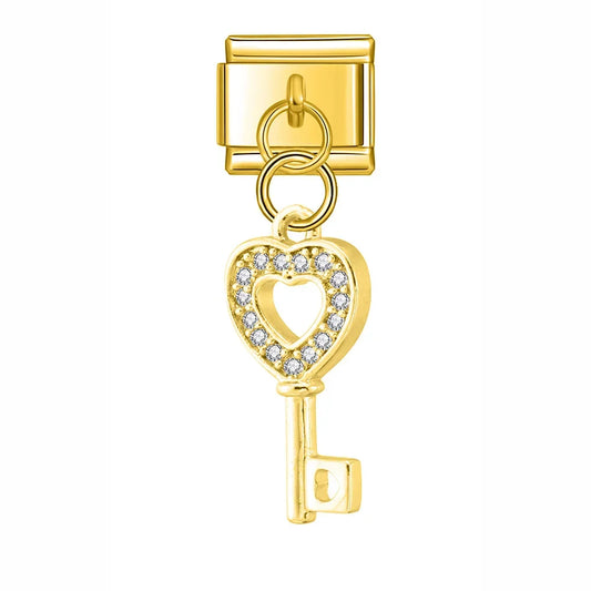 Heart Key Charm