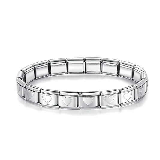 Silver heart bracelet