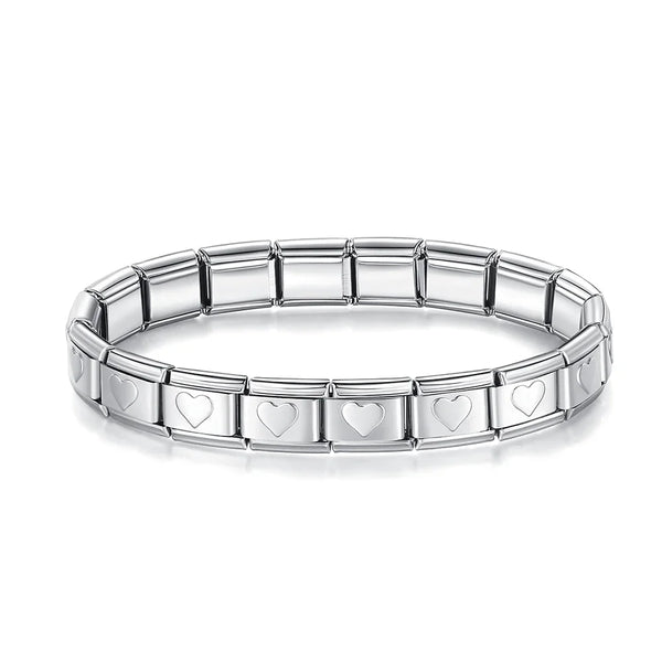 Silver heart bracelet