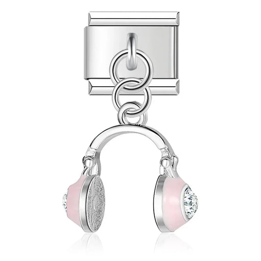 Pink headphones
