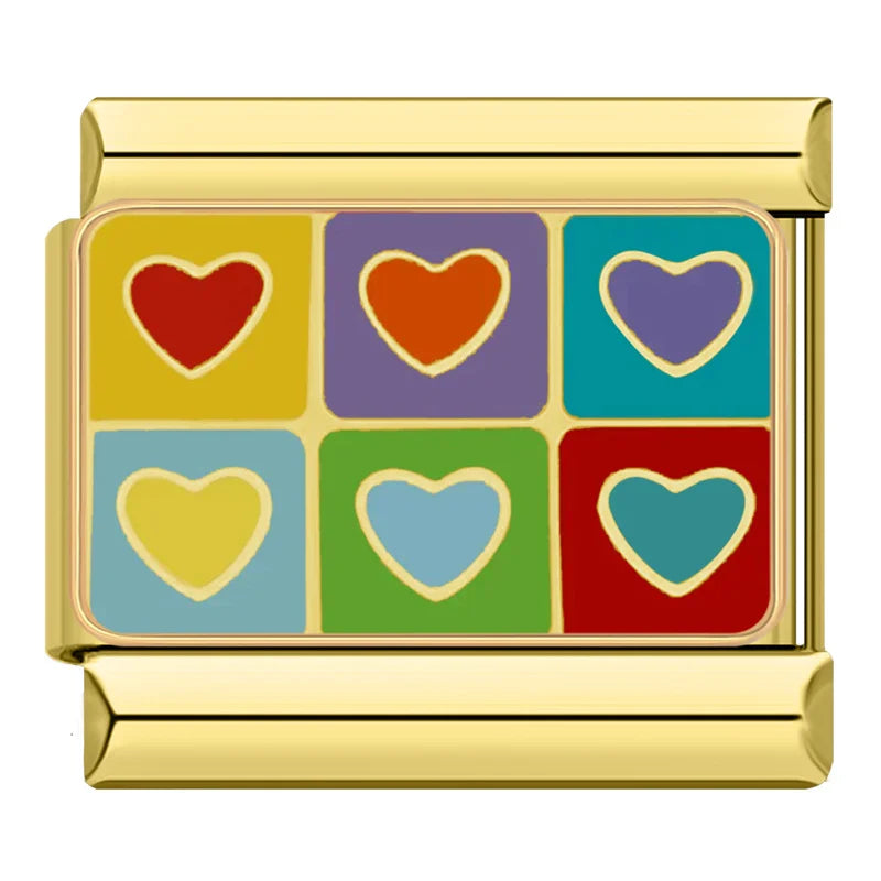 Rainbow hearts