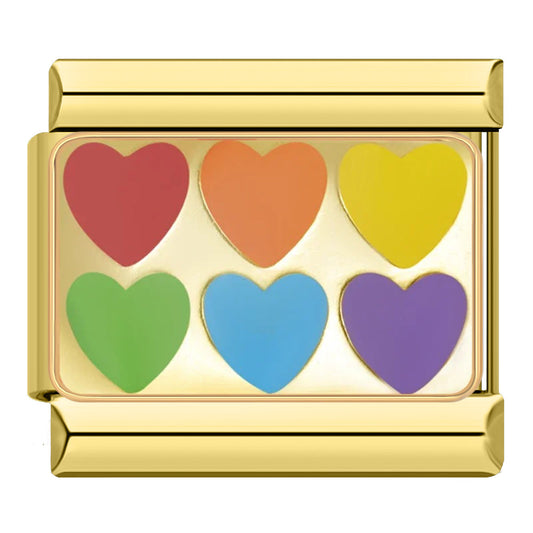 Rainbow hearts