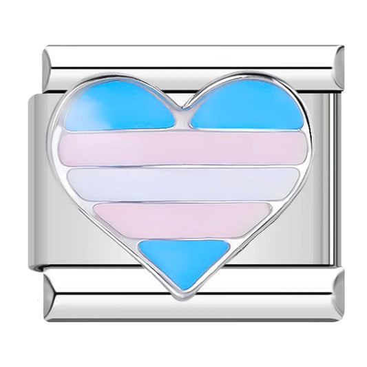 Transgender flag heart