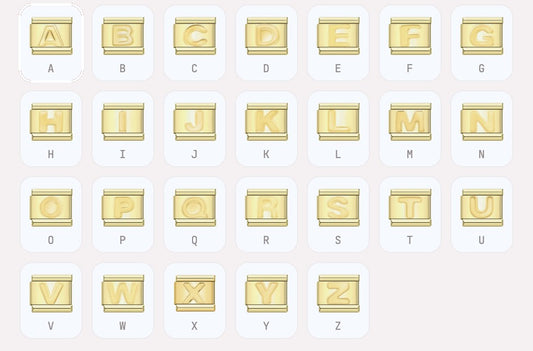Golden letters