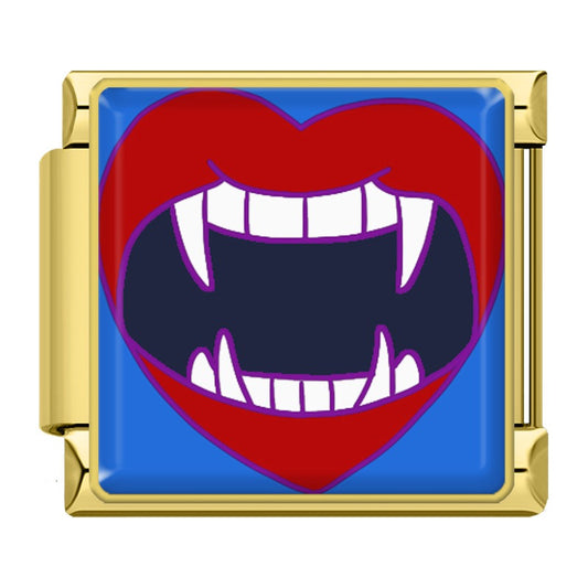 Vampire Fangs Blue